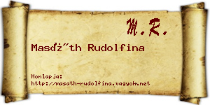 Masáth Rudolfina névjegykártya